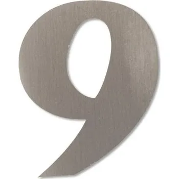 Nerezové domovní číslo 9 se závitem - Magneto Velikost: 12 cm