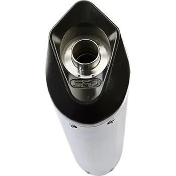 Výfuk pro motocykl Koncovka výfuku Slip-on GPR FURORE NERO E4.H.220.FUNE Matná černá zahrnuje spojovací svod a odnímatelný dB killer