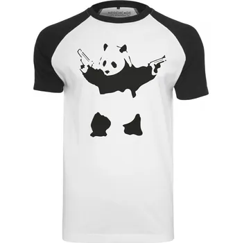 Pánské tričko Brandalised - Banksy´s Graffiti Panda Raglan Tee M