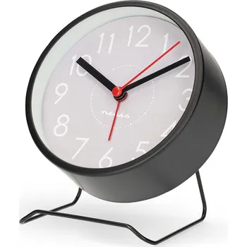 NEDIS Analogový Stolní Budík | Funkce odloženého buzení | Tichý chod | Černá