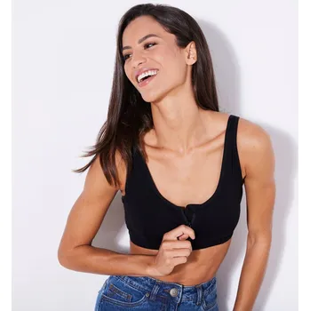 Podprsenka Blancheporte Podprsenka pro ženy po operaci prsu, s kosticemi černá 100C