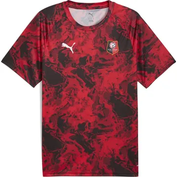 PUMA Pánské fotbalové tričko slim střih piqué materiál PUMA ČERNÁ|ČERVENÁ