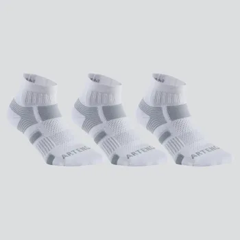 ARTENGO Polovysoké tenisové ponožky RS560 bílo-šedé 3 páry 35/38 BÍLÁ
