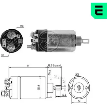 Startér Elektromagnetický spínač, startér, ZM722