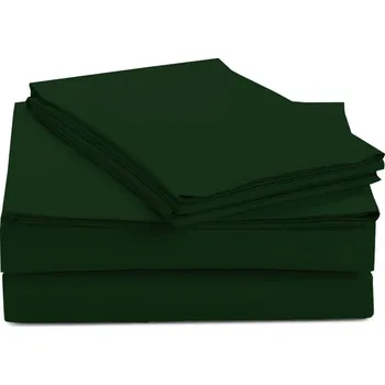 Prostěradlo PROSTĚRADLO TRADIČNÍ BEZ GUMIČKY BAVLNĚNÝ SATÉN 160X200 ZELENÉ