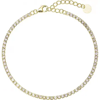 Náramek Jemný pozlacený tenisový náramek 13095.1