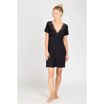Dámské pyžamo Babella noční košile černá - BABBLACK/černá / S BAB5A003