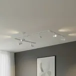 Lindby kolejnicový systém Linaro, GU10, 6 svítidel, bílá, tvar C 6 x 10 W LED - Doprava zdarma