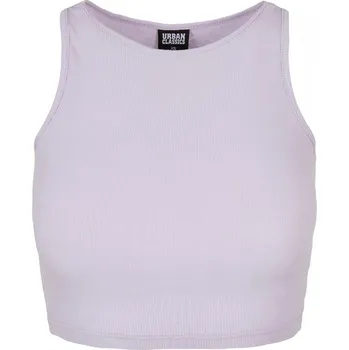 Ladies Cropped Rib Top - lilac S