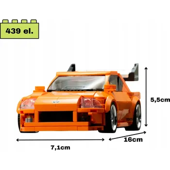 ostatní stavebnice TOYOTA SUPRA MK4 STAVEBNICE K SESTAVENÍ ve stylu Rychle a zběsile, 439 dílů