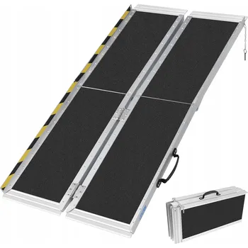 Nakládací rampa pro vozidlo SKLÁDACÍ HLINÍKOVÁ RAMPA PRO INVALIDNÍ VOZÍKY 152X74 CM, NOSNOST 300 KG, STABILNÍ