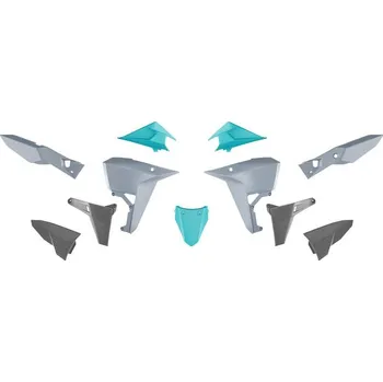 RACETECH (RTECH) 2025/12 kompletní sada plastů (REVOLUTION) (bez předního blatníku) KOVE X PRO / RALLY 800 24-25 barva šedá / černá / zelená (RACETECH (RTECH) 2025/12 kompletní sada plastů (REVOLUTION) (bez předního blatníku) KOVE X PRO / RALLY 800 24-25)