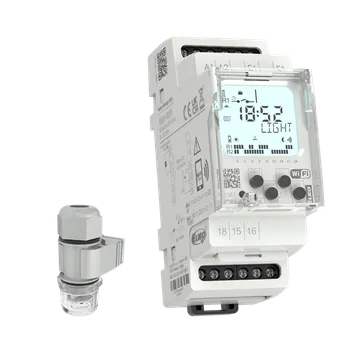 vypínač Soumrakový a světelný digitální spínač s integrovanými spínacími hodinami + Wi-Fi připojením SOU-13/1 + fotosenzor SKS-200 Elko EP