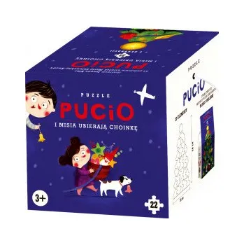 Puzzle Puzzle Pucio i Misia ubierają choinkę (Marta Galewska-Kustra)(Puzzle)
