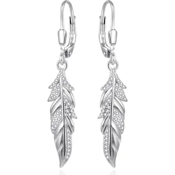 Náušnice Stříbrné visací náušnice Lístečky AGT-E107LW Agato