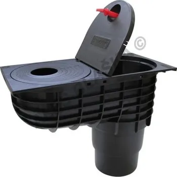 kanalizační vpusť GEIGER lapač střešních splavenin DN110/125 spodní vývod, gajgr - plast 33LAP110/125