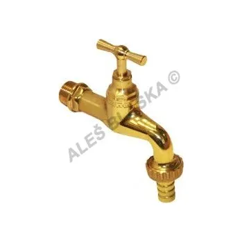 Ventil TIEMME - Itálie | Výtokový ventil (kohout) zahradní EOLO z leštěné mosazi na hadici - 1/2" TM2585G