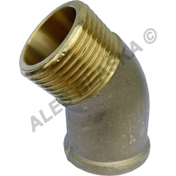 Fitinka Koleno ŠM mosazné 45° (vnitřní/vnější závit) - MOSAZ - 1/2" A071