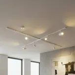 Lindby kolejnicový systém Linaro, GU10, 6 svítidel, bílá, tvar X 6 x 10 W LED - Doprava zdarma