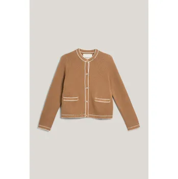 Dámský svetr KARDIGÁN GANT CONTRAST KNIT CARDIGAN WARM KHAKI