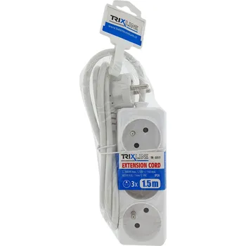 elektrický kabel Prodlužovací přívod 3 zásuvky, 1,5m, TR 331 F TRIXLINE