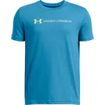 Chlapecké tričko UNDER ARMOUR UA B LOGO WORDMARK SS, modrá - 160-164