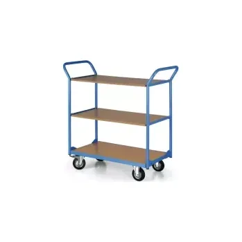 Plošinový vozík Policový vozík dílenský - 3 police 800 x 500 mm