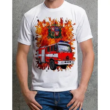 Pánské tričko Dětské tričko hasičské auto České výroby 815 vel. 122