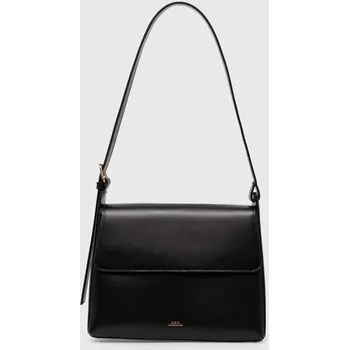 Kožená kabelka A.P.C. sac virginie flap PXBRU.F61924 černá 99X, vel. ONE SIZE
