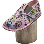 Barefoot bačkory Pegres BF01 růžové s donuty a měkkou podrážkou | Botonožka.cz Velikost: 23