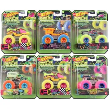Dětské zboží Hot Wheels Monster trucks svítící ve tmě HCB50