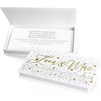 Dárková krabička Dekorativní Krabička na bankovky MB-006 Svatba