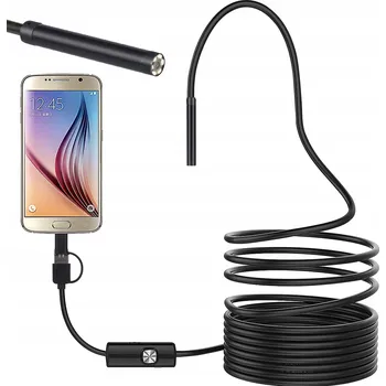 IP kamera ENDOSKOPICKÁ INSPEKČNÍ KAMERA PRO ANDROID TELEFON 10M 3v1 5,5mm USB USBC