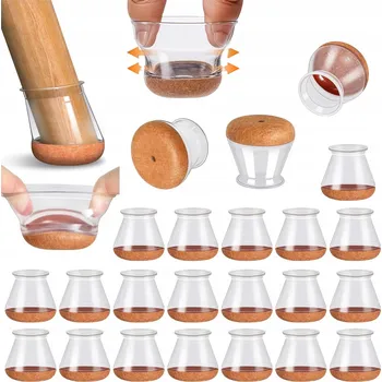 Podložka pod nábytek CHRÁNIČE NOHOU ŽIDLÍ S FILCEM OCHRANA PODLAHY TICHÝ POSUN 20 KS