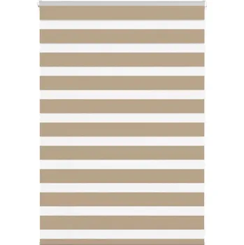 Stavební výplň vidaXL Zebra roleta 100x100 cm šířka látky 95,9 cm polyester [4014105] Barva: sand brown