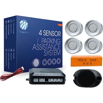 Autodoplněk Parkovací asistent, zadní, barva stříbrná, průměr senzorů 21,5 mm