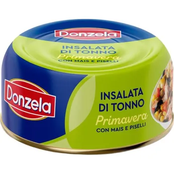 konzervovaná ryba Icat Food Primavera tuňákový salát s kukuřicí a hráškem Donzela 230g