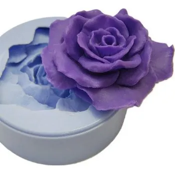 Forma na odlévání Silikonová forma na mýdlo a svíčku 3D růže II.