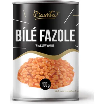 Příloha Bílé fazole v rajčatové omáčce - Bassta 400g