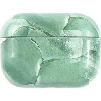 Mramorový obal z tvrdého plastu pro AirPods Pro - pastelově zelený