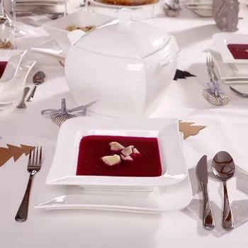 Jídelní set Jídelní servis Fala pro 12 osob 122-dílů + dárek zdarma AMBITION D-SKU 94726