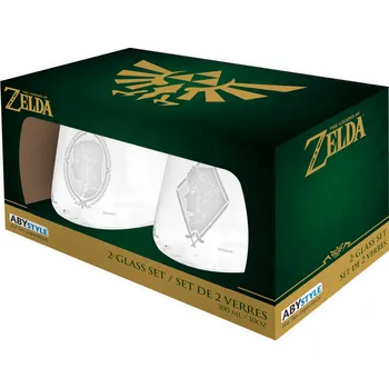 Sklenice Sklenice z The Legend Of Zelda - Zelda & Link - sada 2 ks - Žádný - průhledný