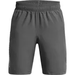Tréninkové volné kraťasy chlapecké UNDER ARMOUR Woven Wdmk Shorts, Castlerock / White - 160-164