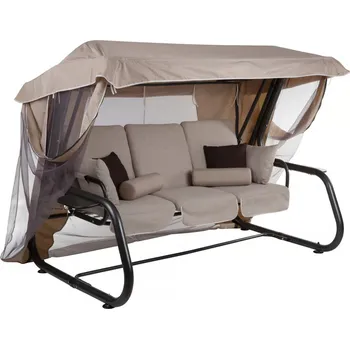 Zahradní houpačka Venezia Lux s moskytiérou, polštářky a bočními stolky D048-05FB PATIO 448544