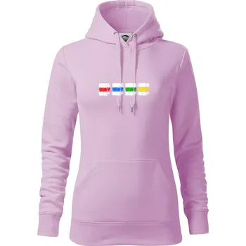 Dámská mikina Turistické značky všechny - Mikina dámská Cape s kapucí - M ( Orchid )