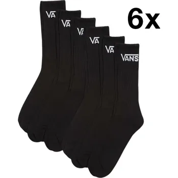 Cyklistické návleky Ponožky - VANS Classic Half Crew Socks (6 párů) - Black XL