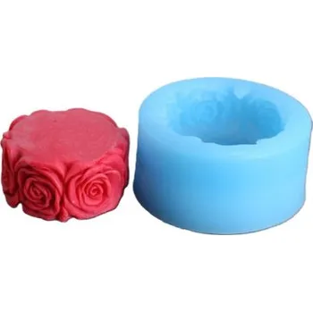 Výroba svíčky Silikonová forma na mýdlo a svíčku růžičkový kruh