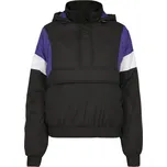Ladies 3-Tone Padded Pull Over Jacket - black/ultraviolet/white XS