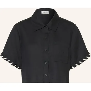Dámská halenka Simkhai Dámská Krátká Košile Auggie S Lnem, černá, 34