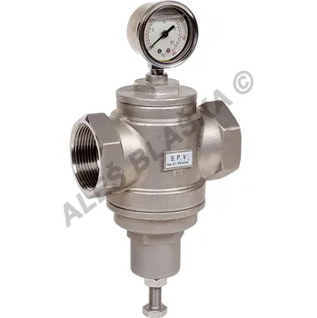 Instalatérský materiál SECTORIEL - Francie | Pojistný nerezový ventil přetlakový nastavitelný, OVERFLOW - regulátor tlaku vody (pojišťovák) - 1/2" 4-10bar 2480